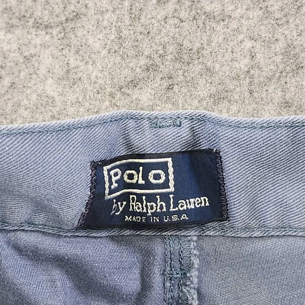 Vintage Polo‎ Ralph Lauren Shorts Mens 40 Blue Pleated Chino Classic USA 90s 80s